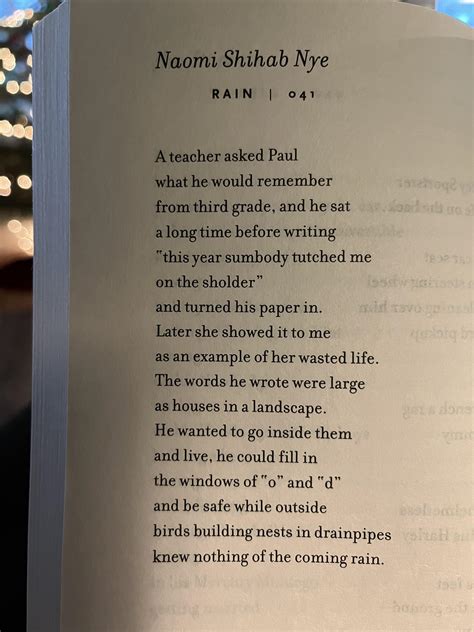 [POEM] Rain- Naomi Shihab Nye : r/Poetry