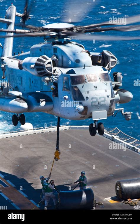 A U S Marine Corps Ch E Super Stallion Helicopter Assigned To The