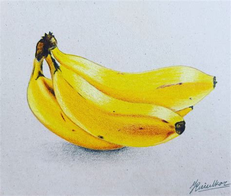 3D Bananas 🍌 Realistic Color Pencil Artwork 🎨