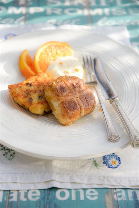Easter Leftovers Hot Cross Bun Eggy Bread