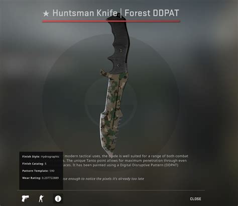 Nóż CSGO Huntsman Knife Forest DDPAT FT Opoczno Ogłoszenie na