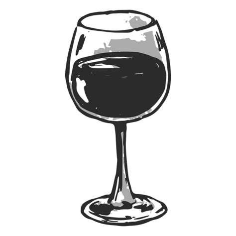 Diseño Png Y Svg De Diseño En Blanco Y Negro De Una Copa De Vino Para Camisetas