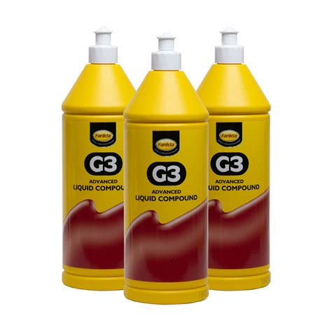 Farecla G3 Liquid Cutting Compound 1 Litre PK3 Trade Car Paints