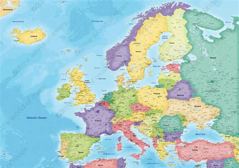 Map Of Europe Oceans Almire Marcelia