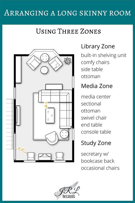 Jrl Interiors — How To Arrange Furniture In A Long Narrow Living Room