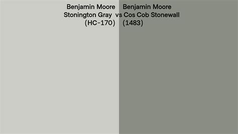 Benjamin Moore Stonington Gray Vs Cos Cob Stonewall Side By Side Comparison