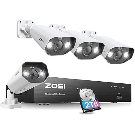 Amazon Zosi K Poe Security Camera System With Ai Face Person