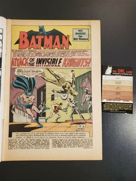 Batman 172 1965 DC Comics VG 4 0 Invisible Knights Infantino