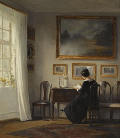 Carl Vilhelm Holsøe Danish 1863 1935 Kvinde Der Sidder I