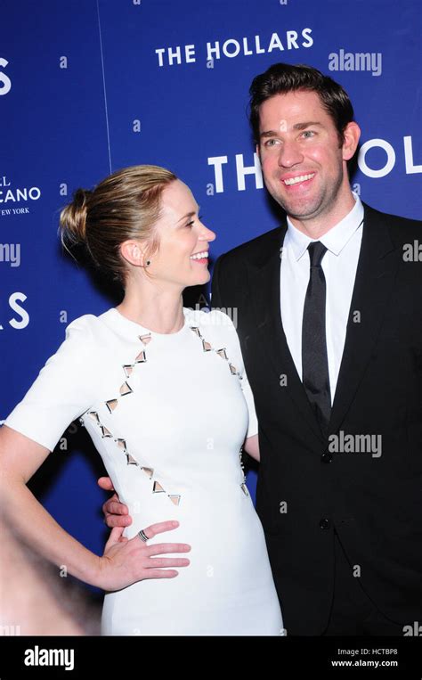 Emily Blunt And John Krasinski Attending A New York Screening Of The Hollars At Cinepolis