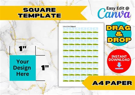 1 Inch Square Template Multipurpose Labels Template 1 Inch Square