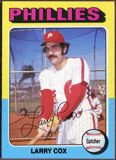 WHEN TOPPS HAD BASE BALLS MISSING IN ACTION 1975 LARRY COX