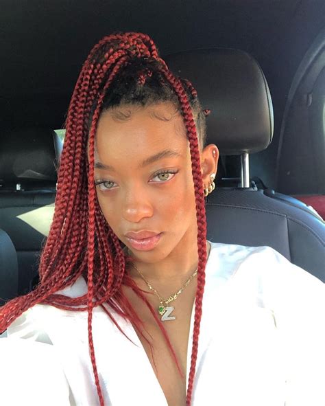 20 Red Box Braids Ideas For A Hot Girl Summer