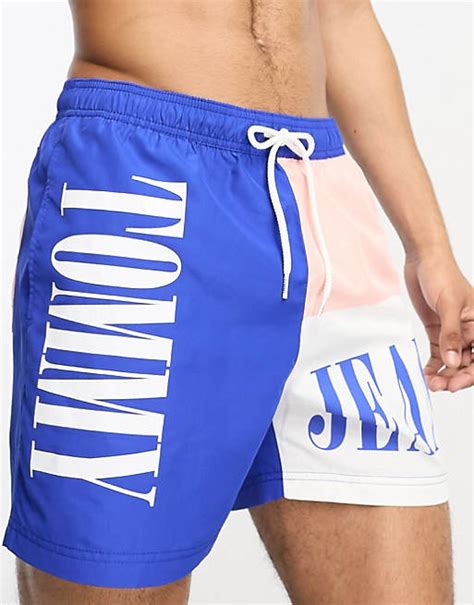 Tommy Hilfiger Archive Medium Drawstring Colourblock Swim Shorts In