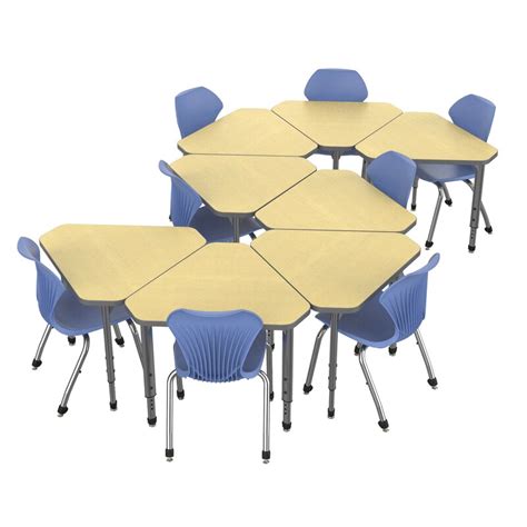 Marco Group Classroom Set 8 Collaborative Desks And 8 Chairs Wayfair