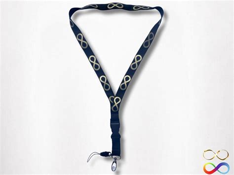 Lanyard Id Holder Autism Adhd Gold Infinity Lanyard Neurodiversity Lanyard Autism Acceptance