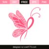 Butterfly Cancer Ribbon Lovesvg