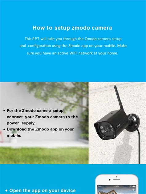 Zmodo Camera Setup And Configuration Using The Zmodo App On Your Mobile Pdf