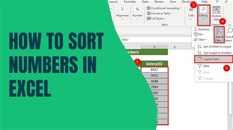 How To Sort Numbers In Excel Sort Data Numerically Earn And Excel