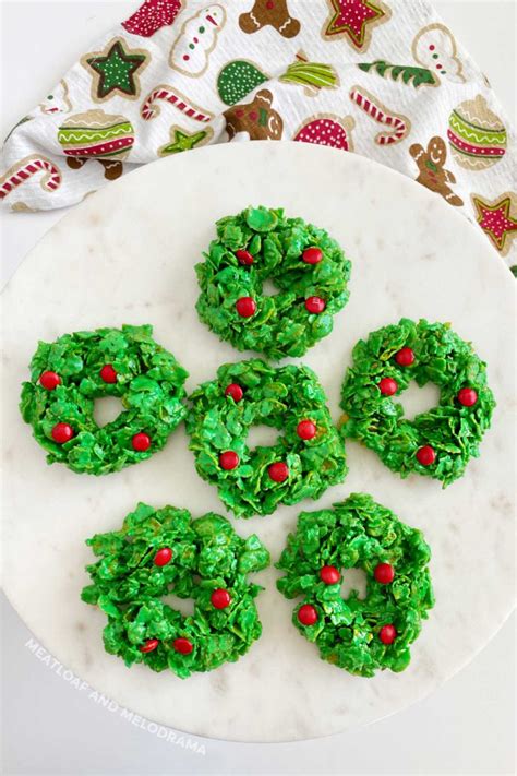 Christmas Cornflake Wreath Cookies Meatloaf And Melodrama