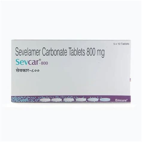 Sevcar Sevelamer Mg Tablets At Rs Stripe Sevelamer Carbonate