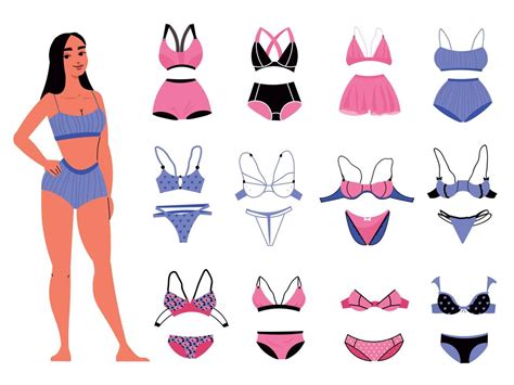 Female Lingerie Set Vector Art At Vecteezy