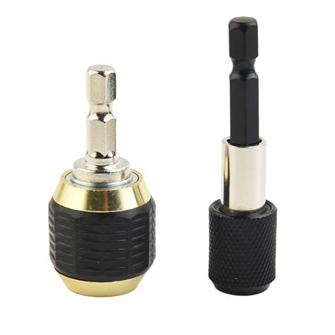 KAJOVE 2 Pcs Hand Auto Hex Shank Quick Coupling 50 60mm Keyless Drill