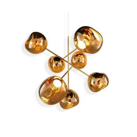 Tom Dixon Official Melt LED Chandelier Gold Large