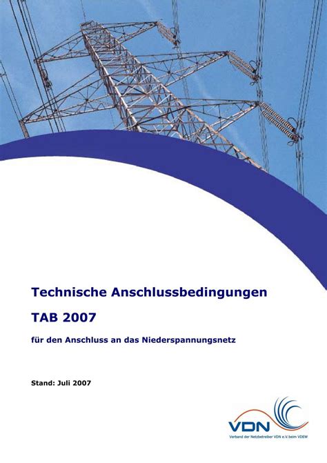 Technische Anschlussbedingungen Tab Enbw