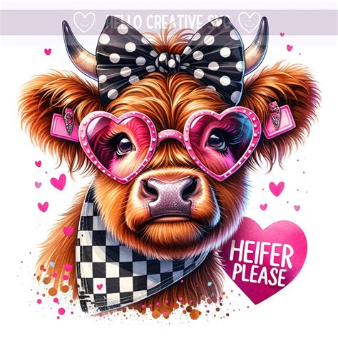 Heifer Please Png, Highland Cow Clipart, Heifer Cow Png, Not Today Heifer PNG, Sublimation ...