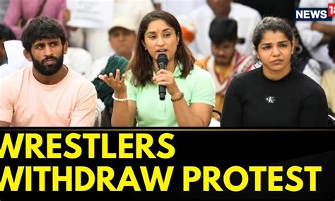 Wrestlers Protest Wrestlers Suspend Protest After Meeting Anurag