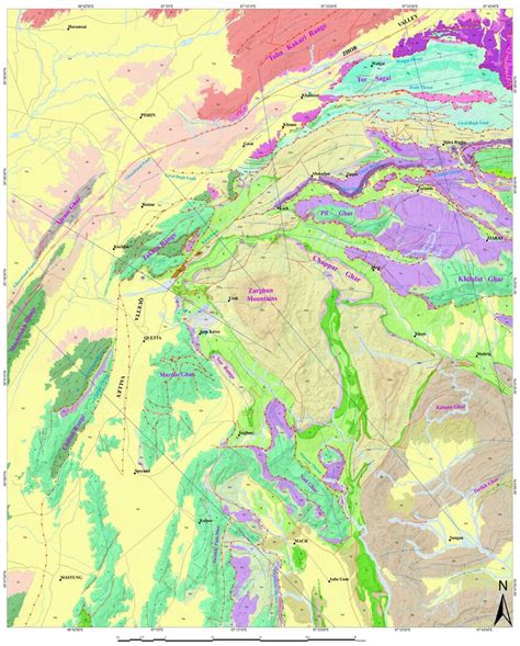 A Geological Map Of Quetta And Surrounding Areas Which Comprises 16