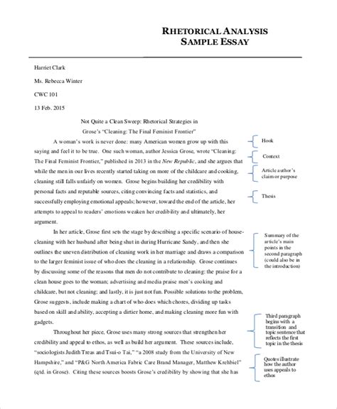 Free 7 Analysis Essay Examples In Pdf Ms Word