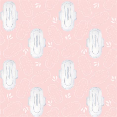 Premium Vector Seamless Pattern Of Menstrual Pads On A Pink Background