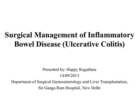 Surgical Management Of Ulcerative Colitis