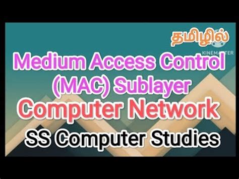 Medium Access Control Sublayer Computer Networks In Tamil