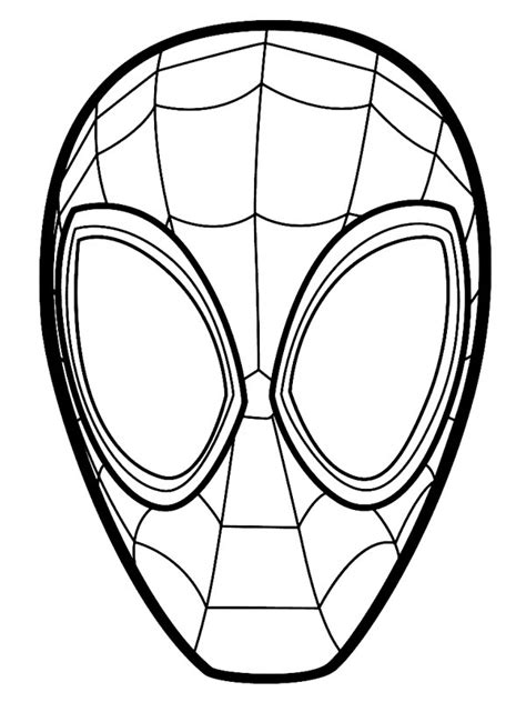 colouring page Spiderman masks | coloringpage.ca