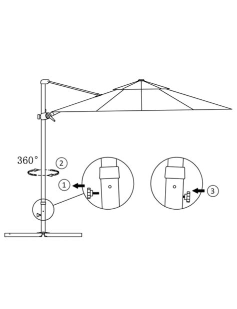 Parasol En Porte Faux Et Poteau En Aluminium Cm Vert Jardinao