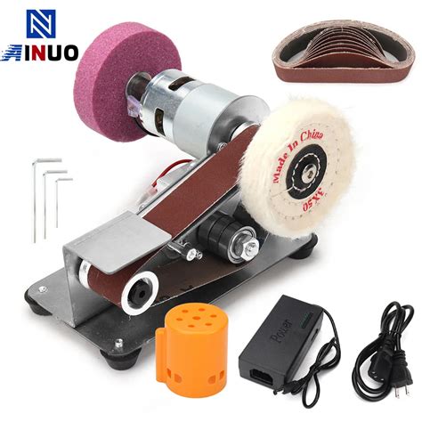 110 220v Mini Electric Belt Sander Diy Polishing Grinding Machine