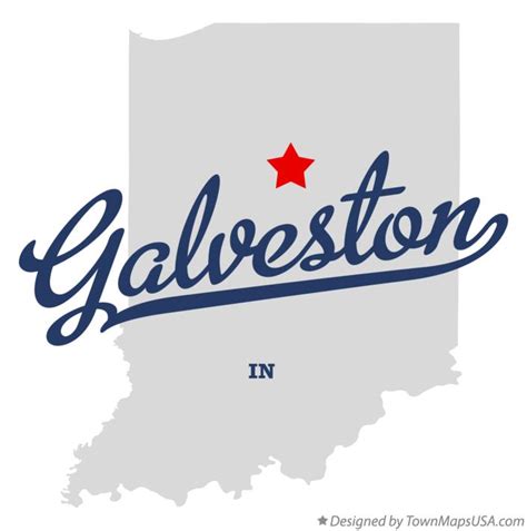 Map of Galveston, IN, Indiana