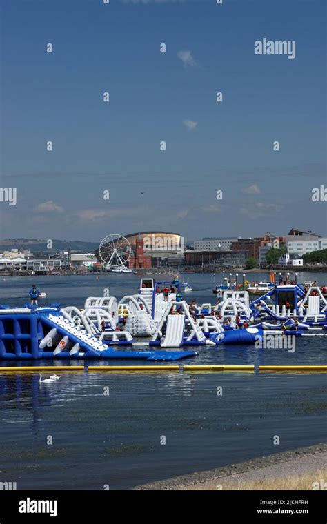 Aqua Park Cardiff Summertime Water Activity Cardiff Bay Cardiff