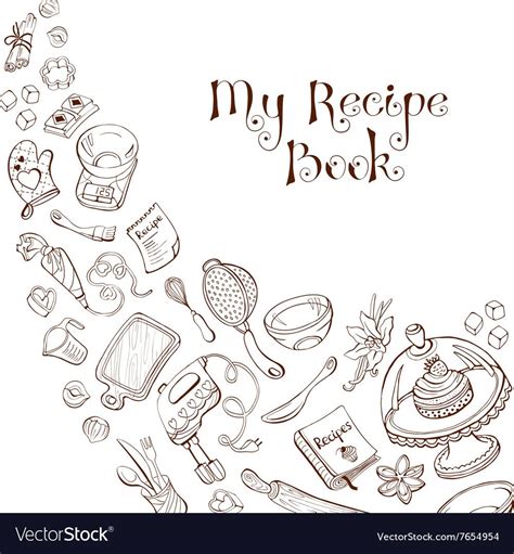 Baking Doodle Royalty Free Vector Image Vectorstock Recipe Book