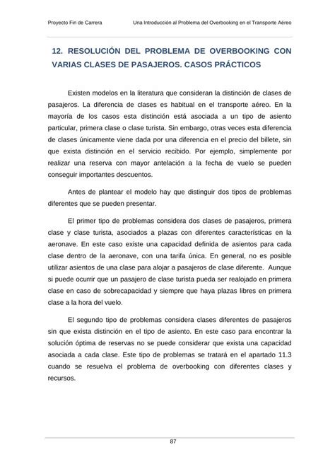 Pdf Resoluci N Del Problema De Overbooking Con Bibing Us Es