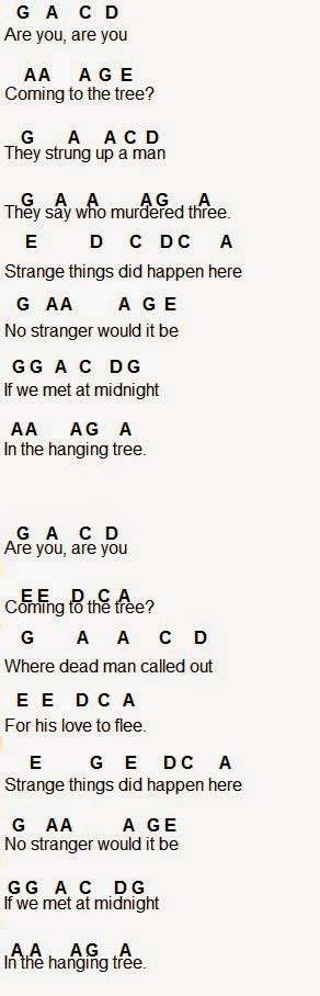 Flute Sheet Music: The Hanging Tree