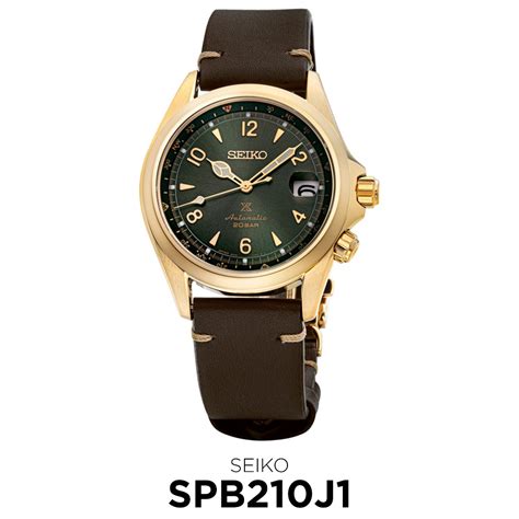 Seiko Prospex Green Dial Gold Alpinist Automatic Watch SPB210 SPB210J1