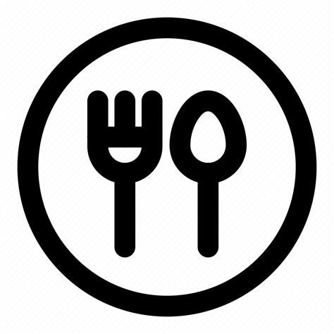 Food Dinner Plate Dish Travel Fork Spoon Icon Download On