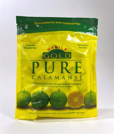 Manila Gold Pure Calamansi 100 Pure 176 G Per Pack 4 Pack