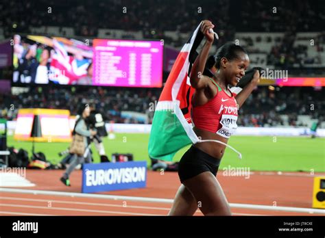 London UK 07 Aug 17 Faith Chepngetich KIPYEGON Of Kenya Celebrating