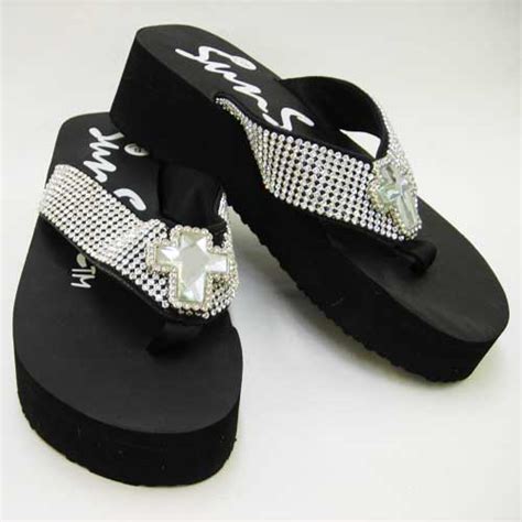 Cowgirlz Couture Boutique Flip Flops Totally Blinged Out