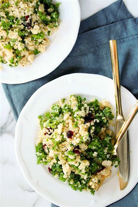 Kale Cranberry And Almond Quinoa Salad Hungry By Nature